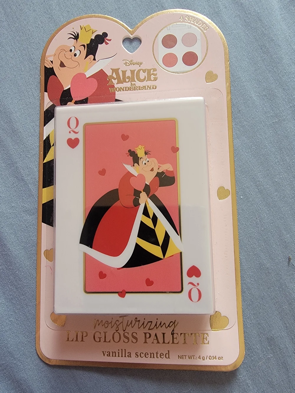 Disney Queen of Hearts Lip Gloss Palette - Pink, Red, Black